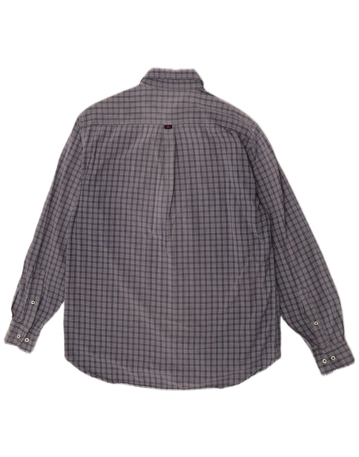 Camisa Kappa Hombre De Algodón A Cuadros Azul Medio