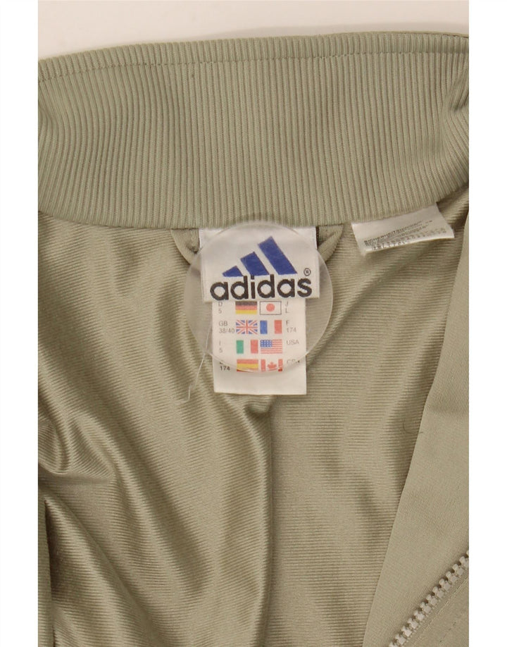 Adidas - Chaqueta de chándal para hombre, talla 38/40, poliéster caqui medio