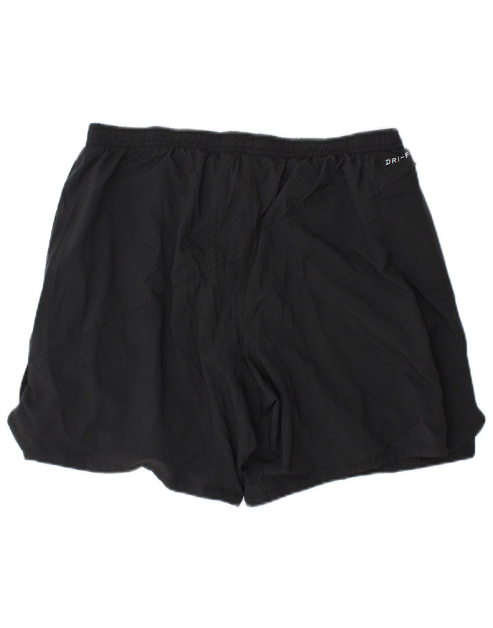 Nike Pantalones cortos deportivos Dri Fit para hombre XL Poliéster negro