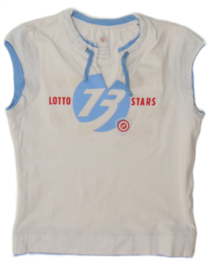 Lotto Top sin mangas gráfico para mujer UK 40 Medium White