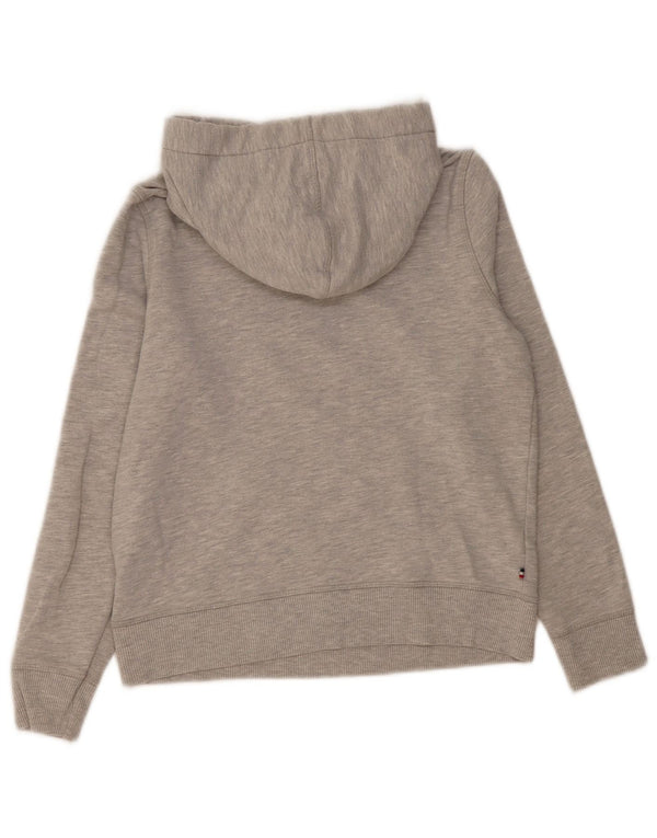 Tommy Hilfiger Sudadera con capucha gráfica para mujer UK 10 Small Gris Algodón