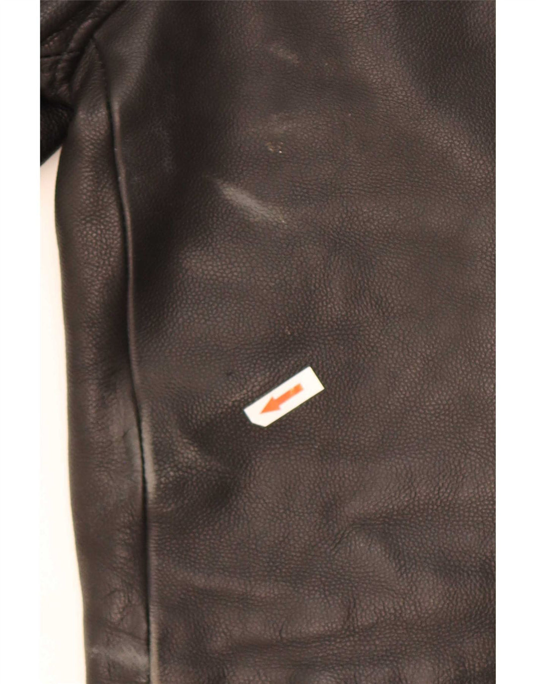 Vintage hombres cuero biker chaqueta Reino Unido 36 pequeño negro