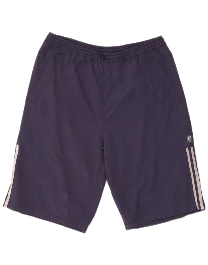Pantalones cortos deportivos ADIDAS para hombre grande poliéster azul marino