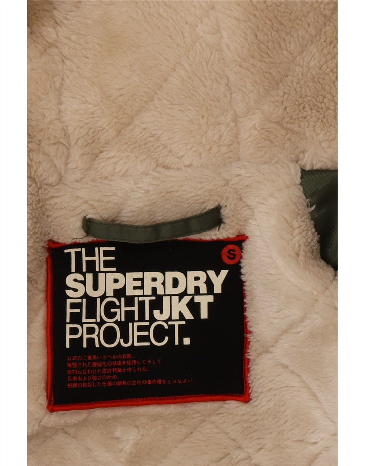 Superdry Parka con capucha para hombre, talla 36, nailon verde pequeño
