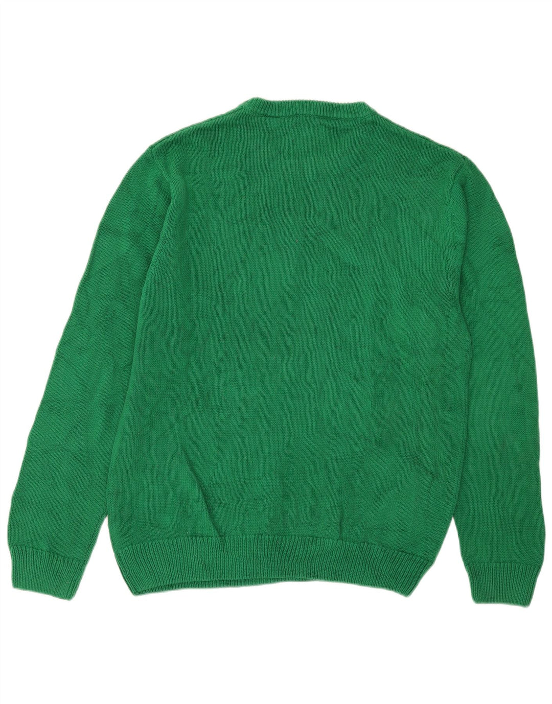 Chaps Hombre Cuello Redondo Jersey Jersey Grande Algodón Verde