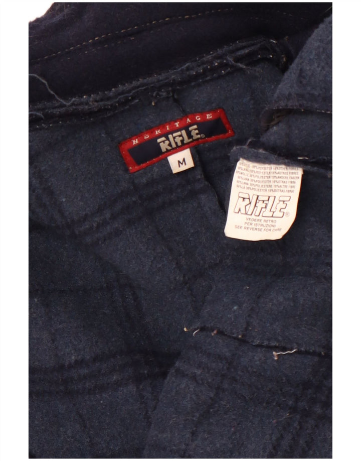 RIFLE Chaqueta militar de doble botonadura para mujer UK 14 Azul marino mediano