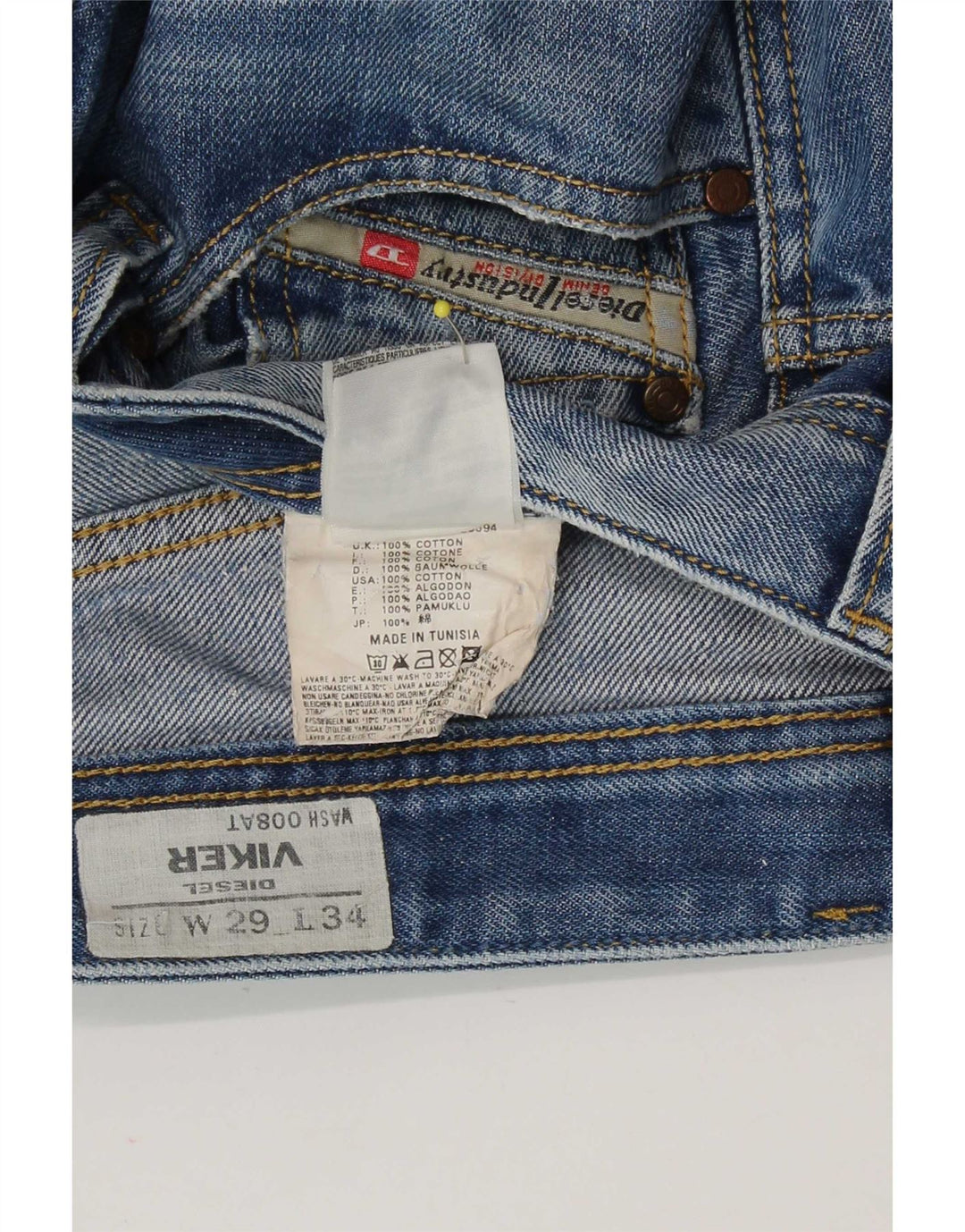 Diesel Hombre Viker Shorts De Mezclilla W29 Algodón Azul Medio