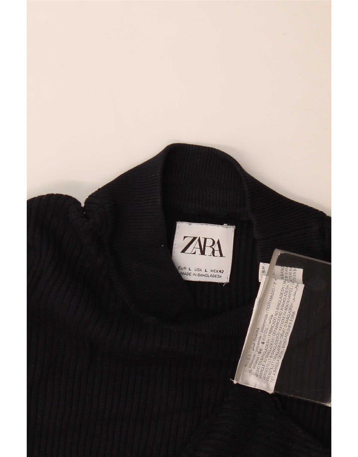 Zara Hombre Top Manga Larga Large Azul Marino Viscosa
