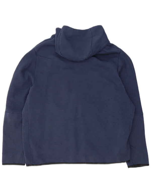 Nike - Sudadera con capucha y cremallera para hombre, talla 2XL, algodón a rayas, color azul marino