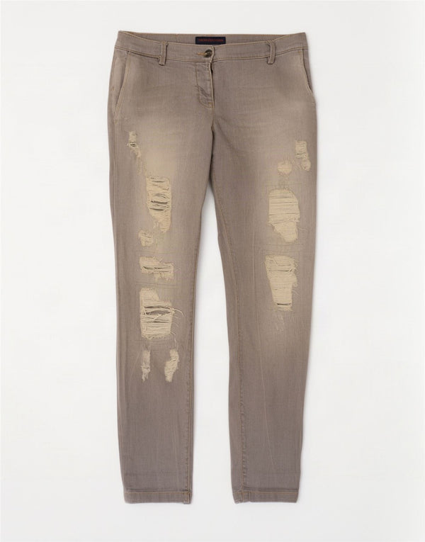 Vaqueros Trussardi Mujer Envejecidos Slim W26 L30 Algodón Gris