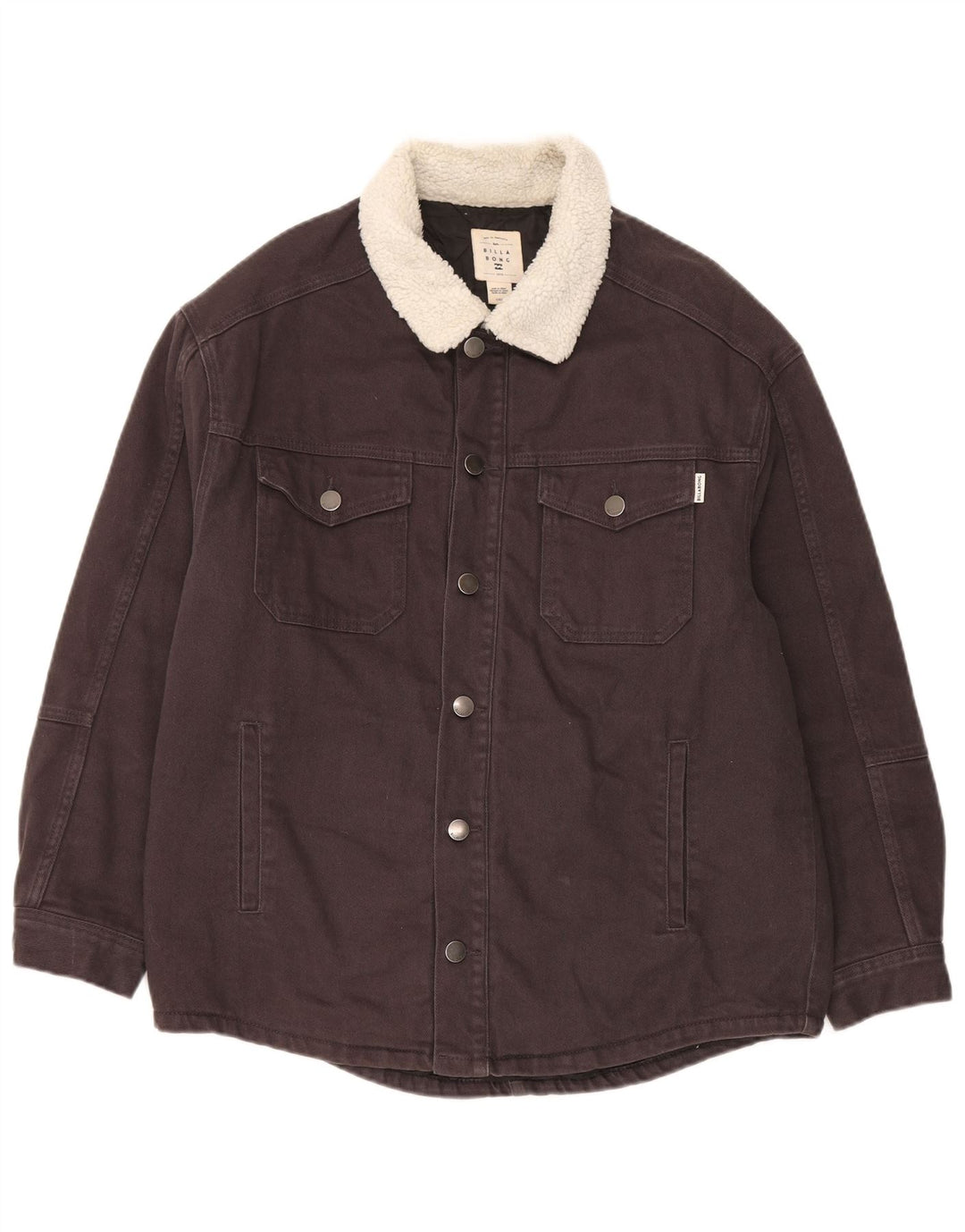 Billabong Chaqueta vaquera de corte regular para hombre, Reino Unido 40, algodón gris grande