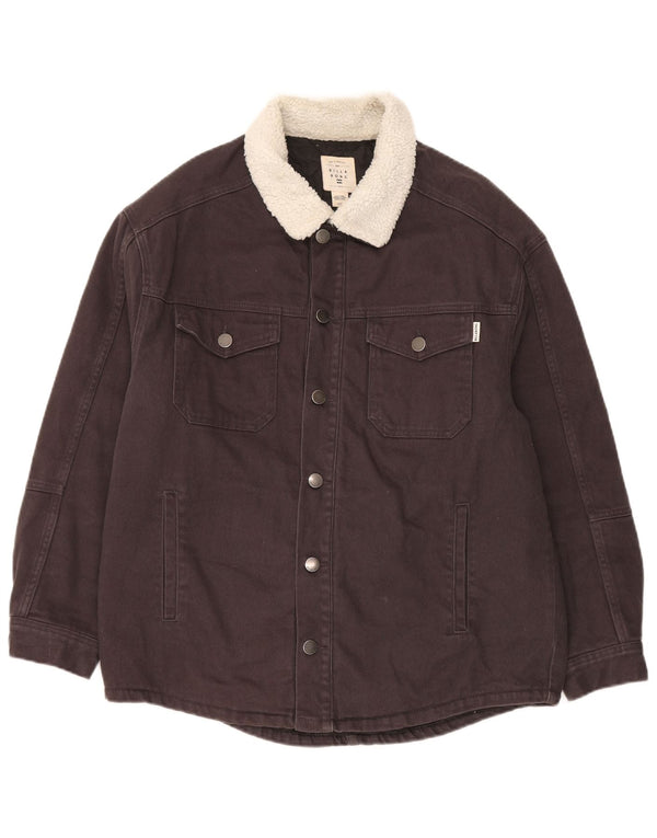 Billabong Chaqueta vaquera de corte regular para hombre, Reino Unido 40, algodón gris grande