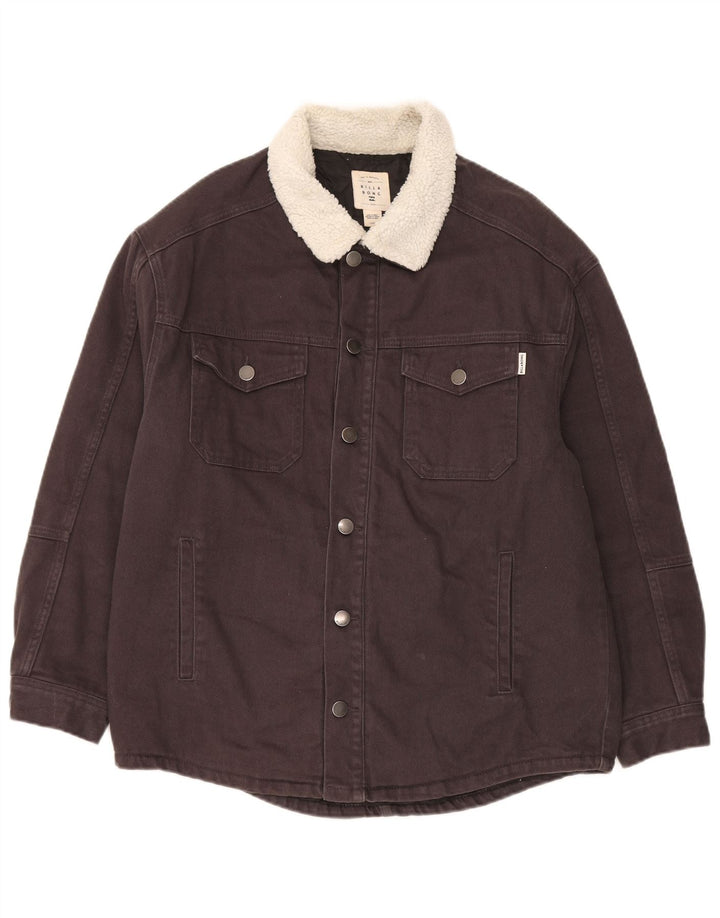 Billabong Chaqueta vaquera de corte regular para hombre, Reino Unido 40, algodón gris grande