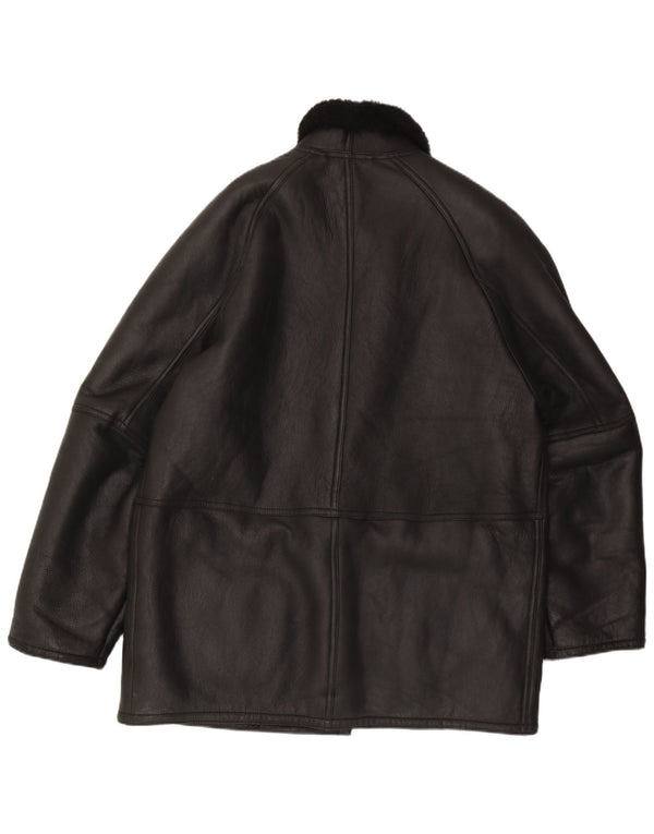 Conbipel Chaqueta de piel de oveja para hombre IT 54 XL Cuero negro