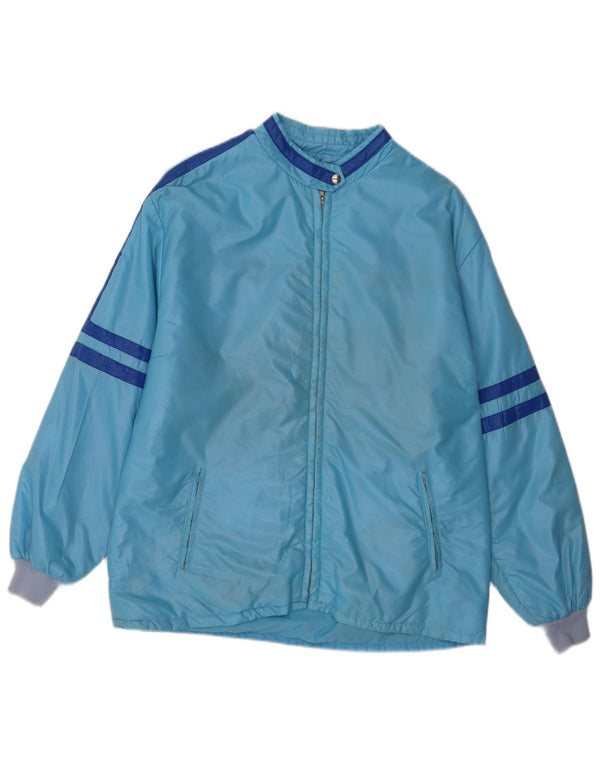 Vintage mujer chaqueta de lluvia con capucha Reino Unido 16 grandes deportes azules