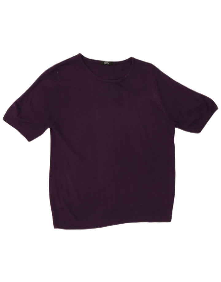 Marks & Spencer - Jersey con cuello barco para mujer, talla 40, color morado mediano