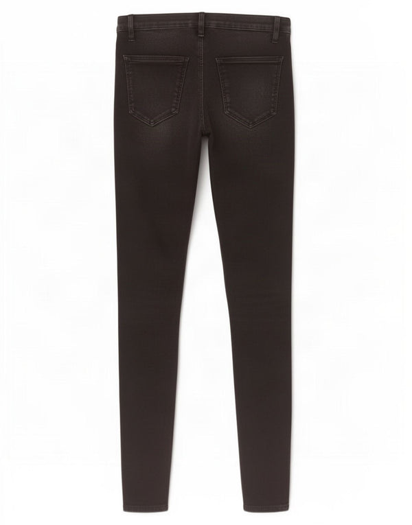 Topshop Womens Joni Distressed Skinny Jeans W28 L30 Black Cotton