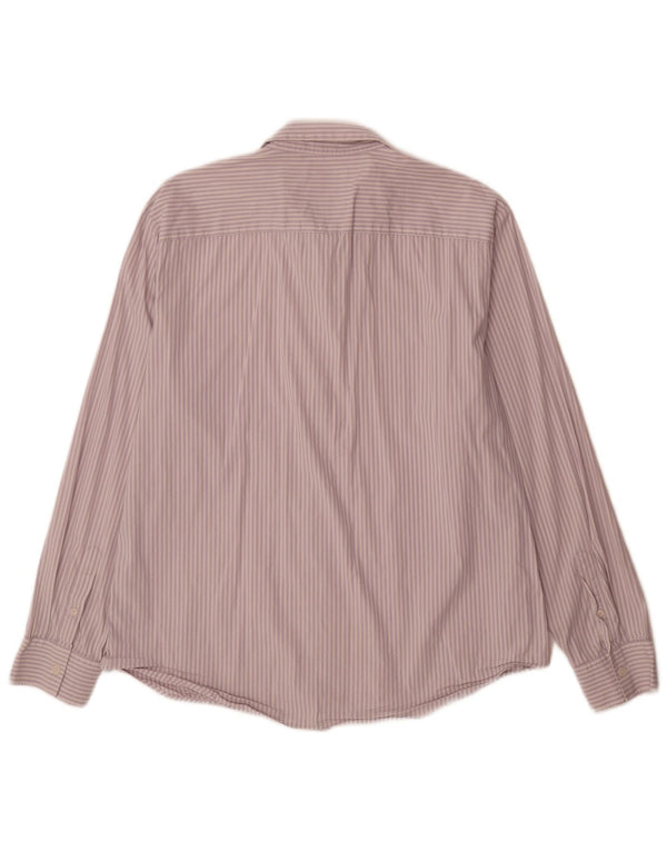 Calvin Klein Camisa Slim Fit para Hombre XL Algodón Púrpura a Rayas