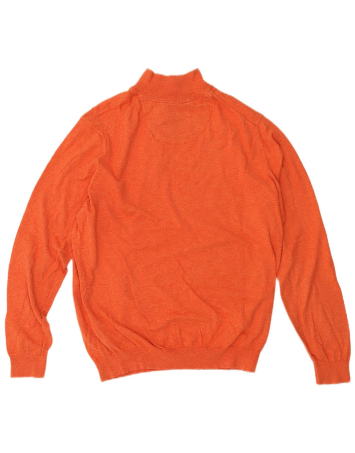 Massimo Dutti Hombre Jersey Con Cremallera Y Cuello Medio Naranja