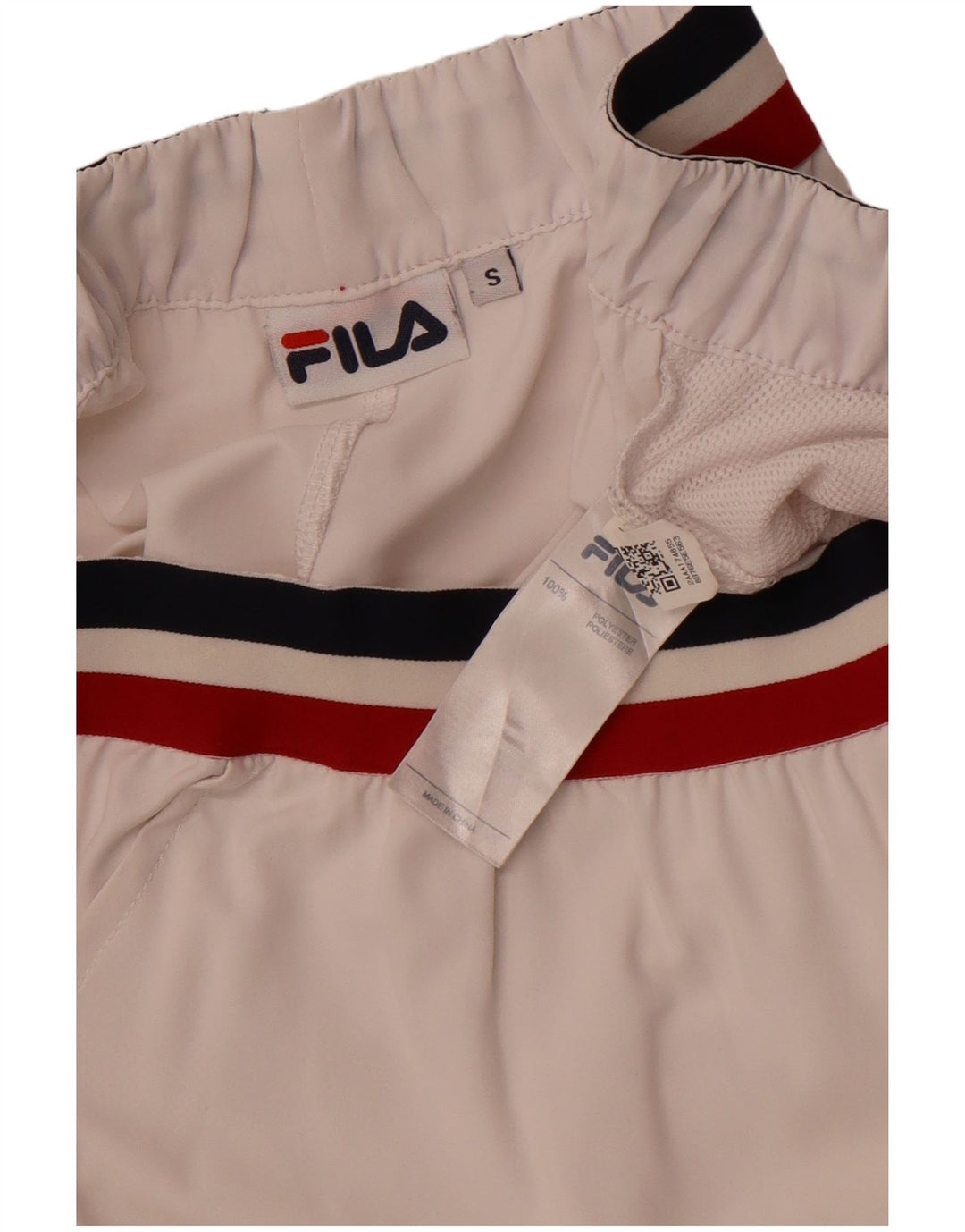 FILA Shorts deportivos para hombre Small White Poliéster