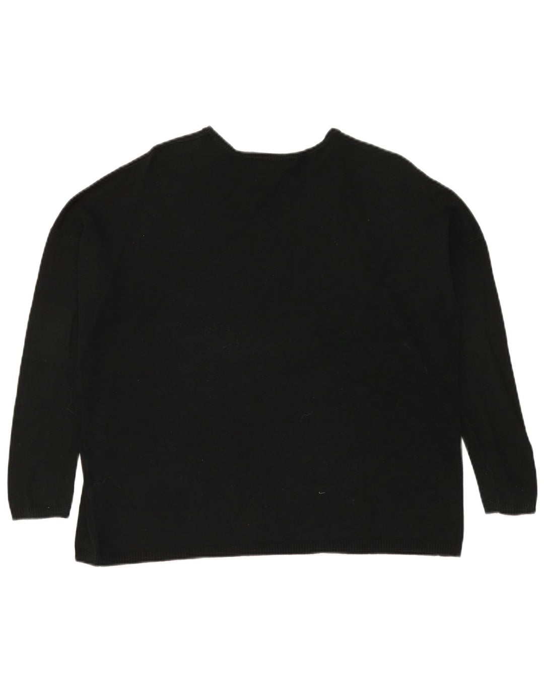 Zara - Jersey extragrande con cuello barco para mujer, talla 40, talla M, color negro