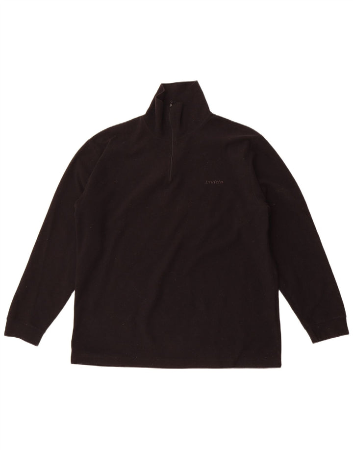 Invicta Jersey polar con cuello y cremallera para hombre XL Poliéster negro