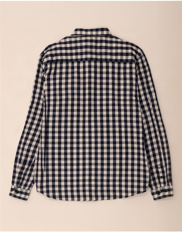 Jack & Jones Camisa para hombre 2XL Algodón a cuadros azul