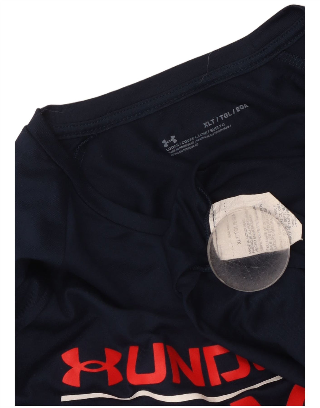 UNDER ARMOUR Camiseta gráfica alta para hombre Top XL Poliéster azul marino