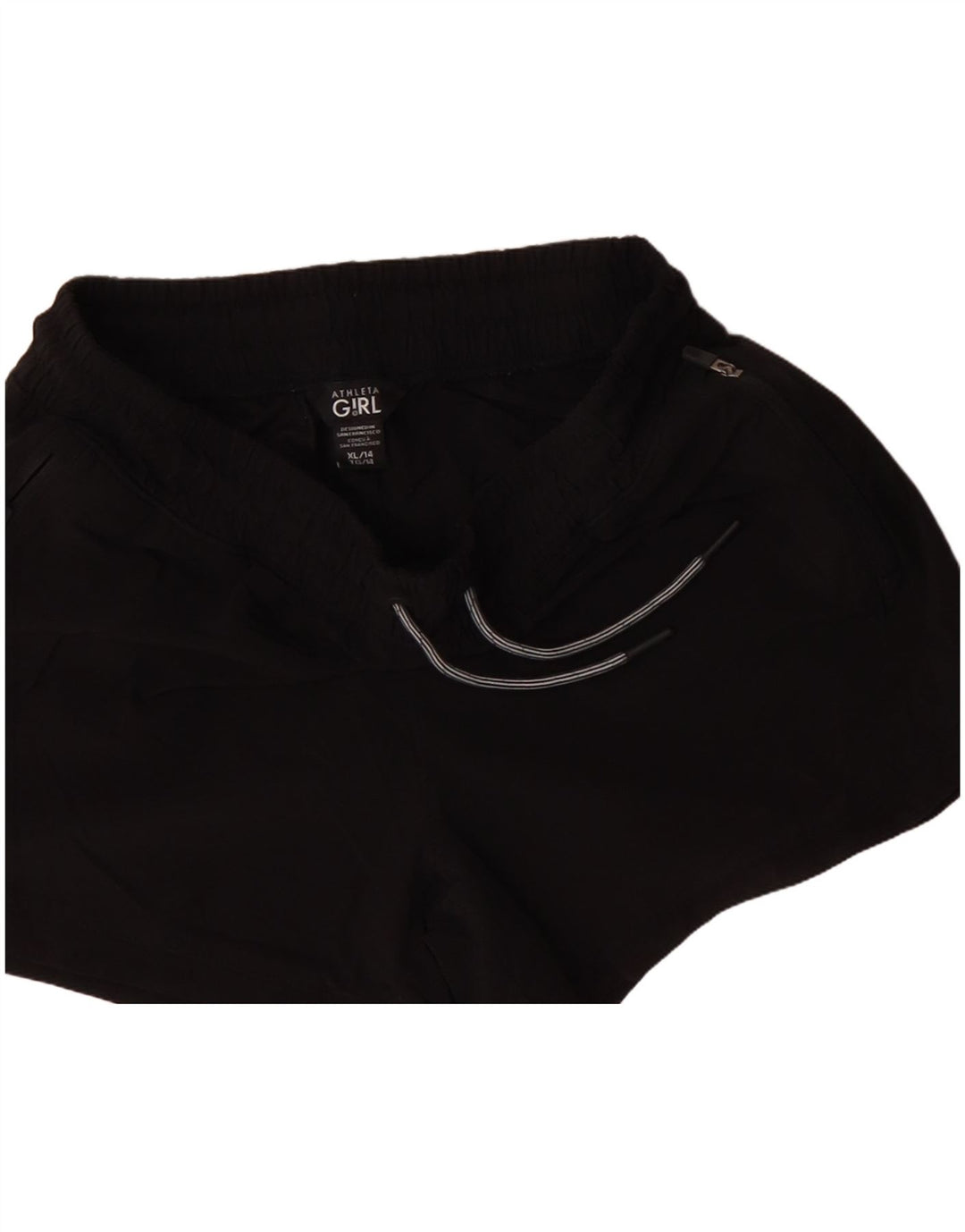 Athleta Pantalón Corto Deportivo Niña 13-14 Años XL Negro Poliéster