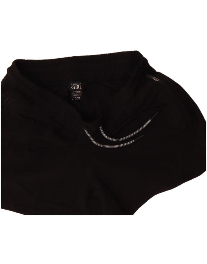 Athleta Pantalón Corto Deportivo Niña 13-14 Años XL Negro Poliéster