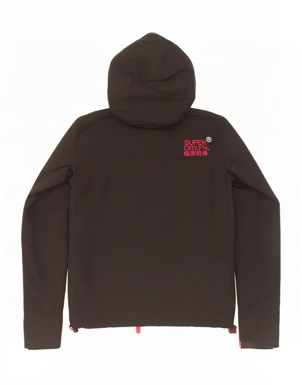 Superdry Chaqueta impermeable con capucha Windcheater para mujer UK 6 XS Black Nylon