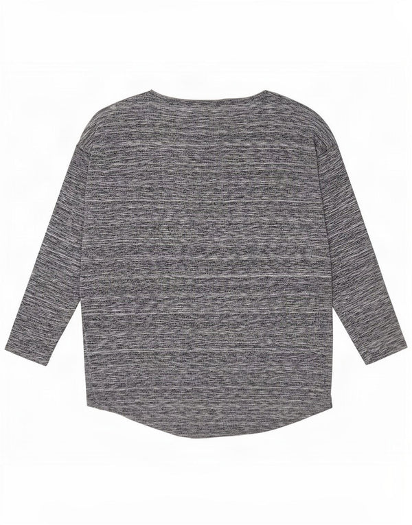 Phase Eight Top para mujer de manga larga UK 42 Viscosa moteada gris medio