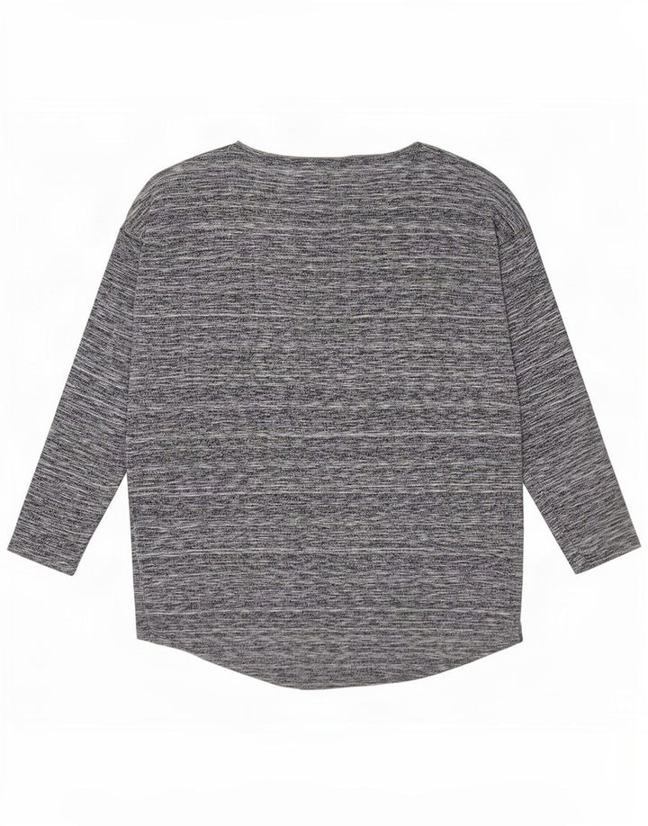 Phase Eight Top para mujer de manga larga UK 42 Viscosa moteada gris medio