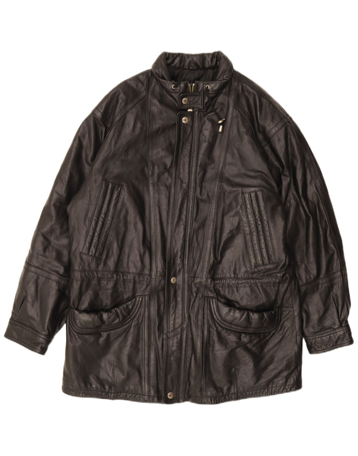 M. Flues Chaqueta de cuero para hombre UK 40 Large Black