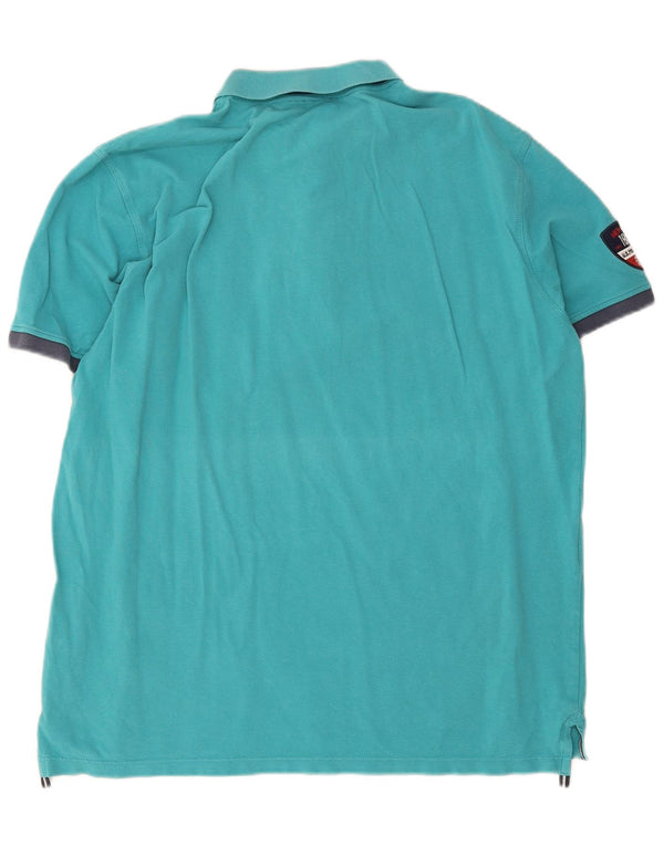 Asociación de Polo de EE. UU. Polo para hombre 2XL Algodón color block turquesa