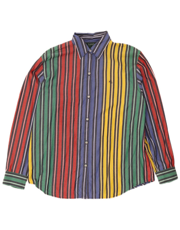 Ralph Lauren Camisa para mujer UK 40 Grande Algodón a rayas multicolor