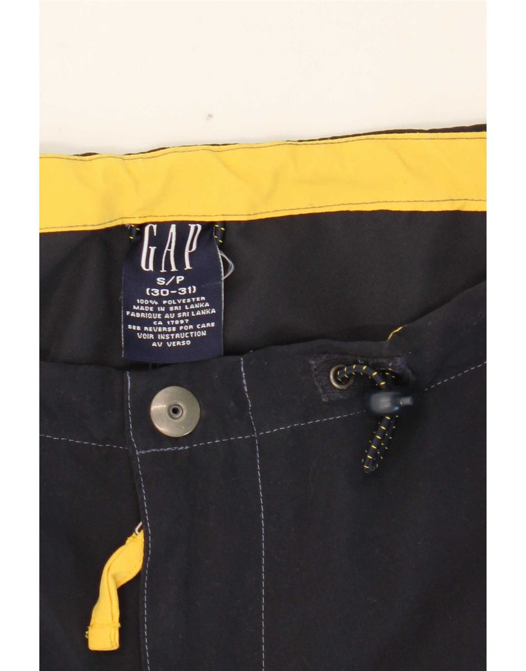 Gap Pantalones cortos casuales para hombre pequeño W30 poliéster azul marino