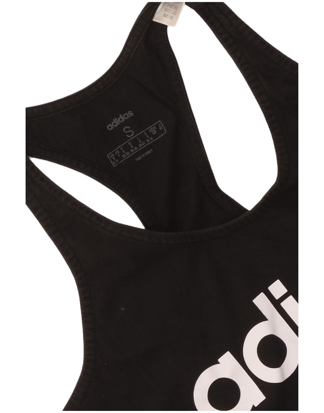 Adidas Mujer Gráfico Chaleco Top Reino Unido 8/10 Pequeño Negro