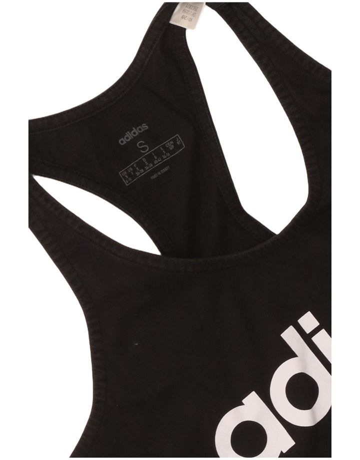 Adidas Mujer Gráfico Chaleco Top Reino Unido 8/10 Pequeño Negro