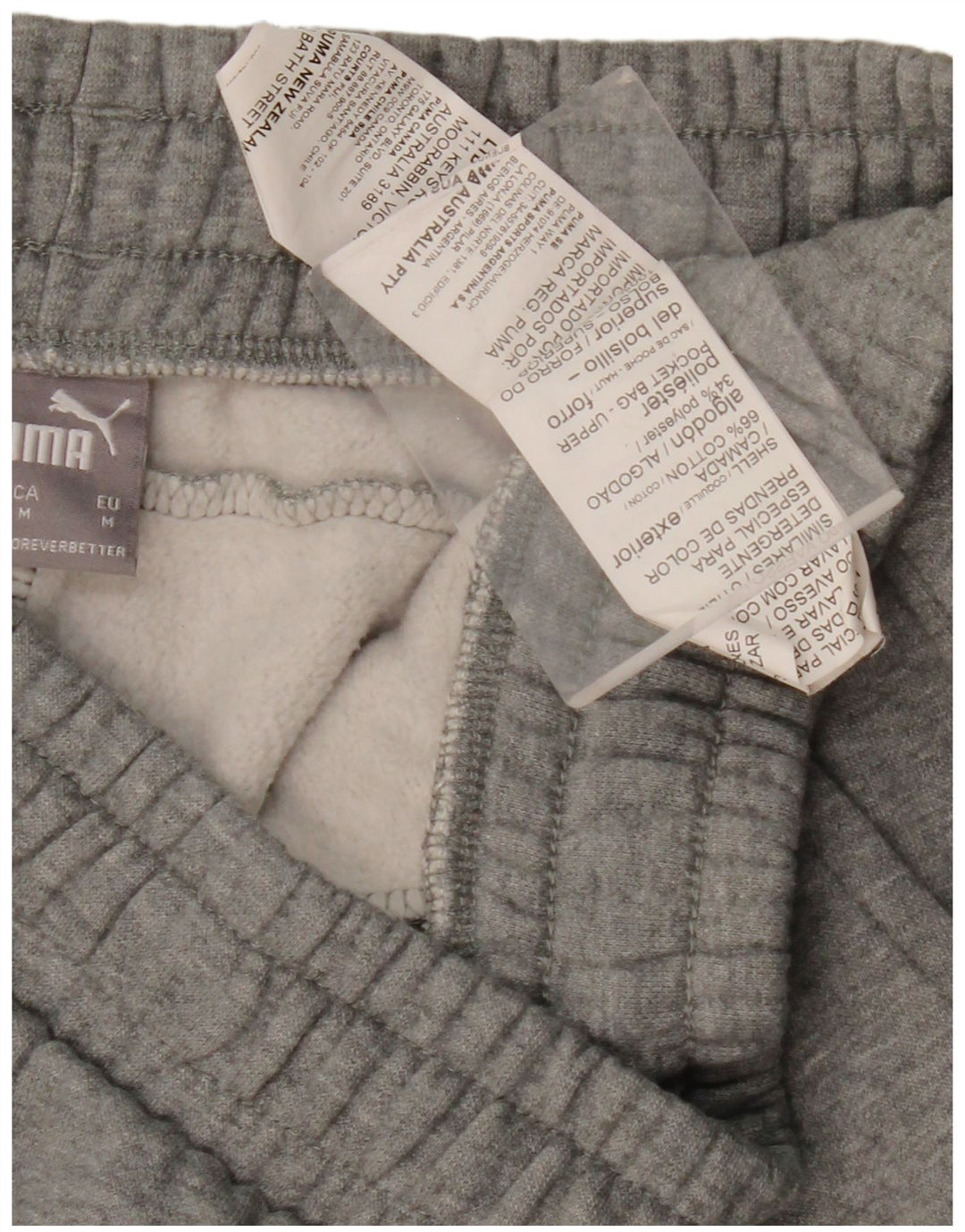 Puma Pantalones de chándal para mujer UK 12 Algodón gris medio