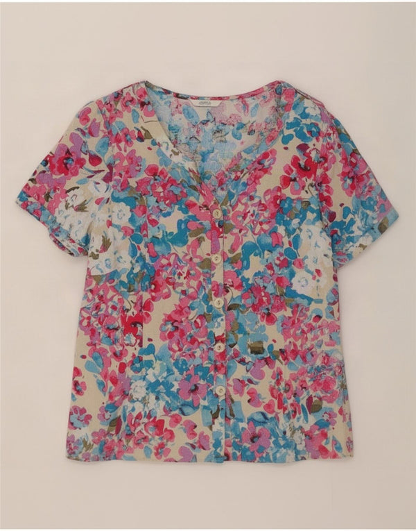 Marks & Spencer Womens Shirt Blouse UK 18 XL Multicoloured Floral