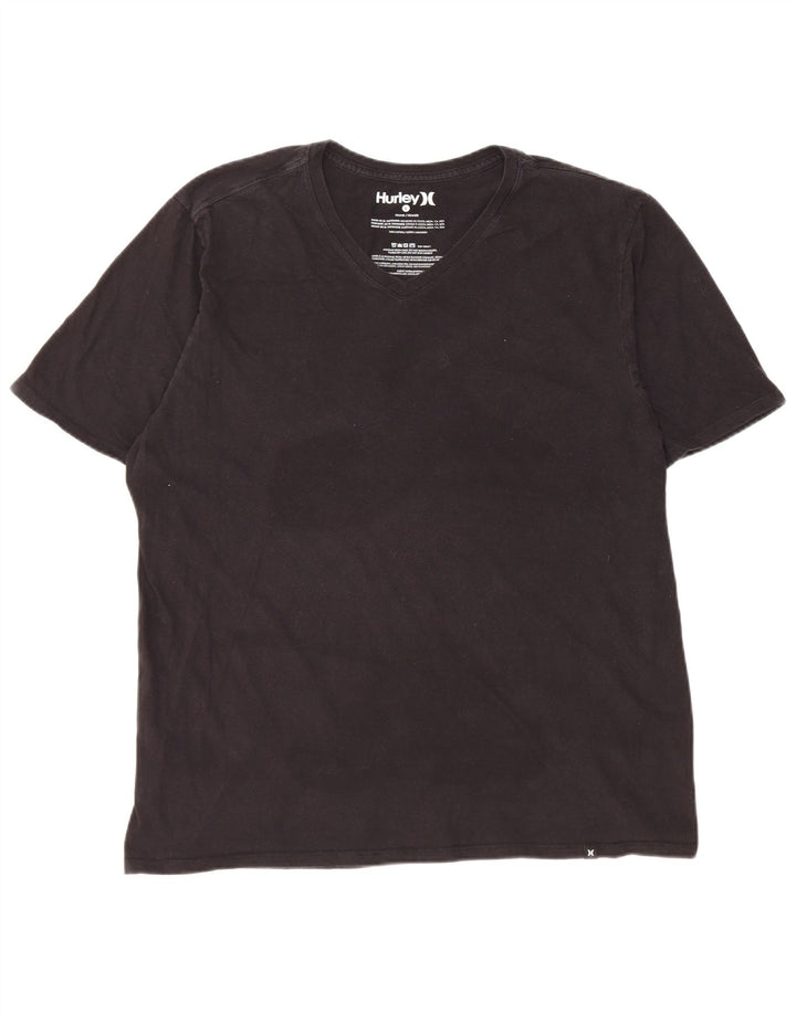 Hurley Camiseta Regular De Manga Corta Para Hombre Top Grande De Algodón Negro