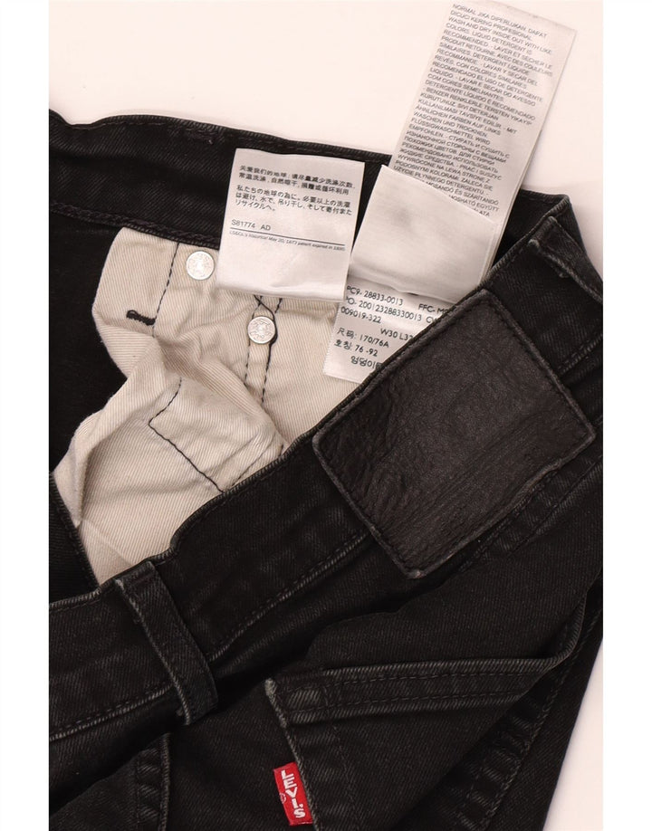 Vaqueros pitillo para hombre Levi's W30 L32 Algodón negro