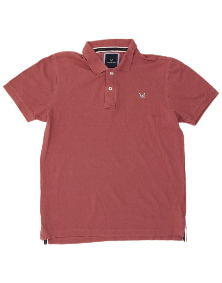 Crew Clothing Polo para hombre de algodón granate medio