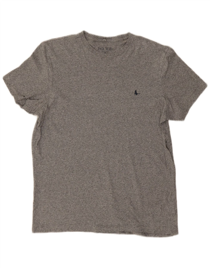 Jack Wills Camiseta de corte clásico para hombre Top de algodón gris medio