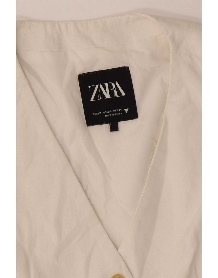 Chaleco Zara Mujer UK 6 XS Blanco