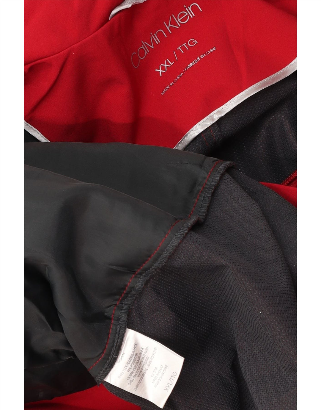 Chubasquero Calvin Klein para mujer UK 20 2XL Poliéster rojo