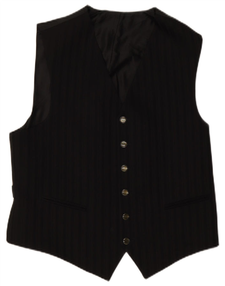 Chaleco Maestrami Hombre IT 48 Mediano Lana Rayas Negra