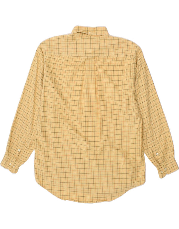TOMMY HILFIGER Camisa de hombre Small Yellow Check Cotton