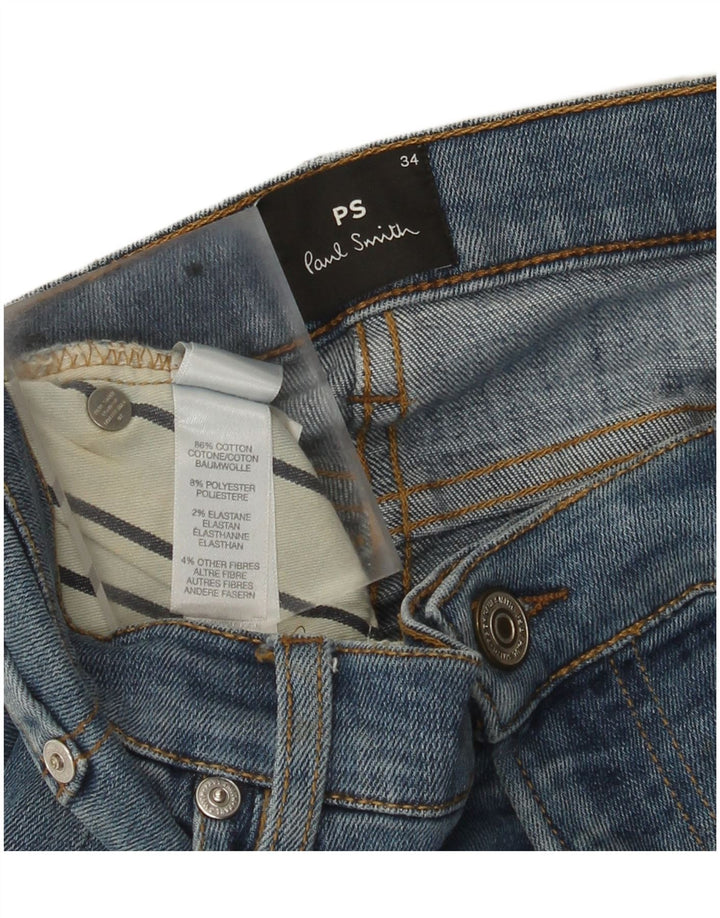 Vaqueros ajustados para hombre Paul Smith W34 L33 Algodón azul